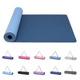 Good Nite Yogamat, Gymnastiek, Pilates Oefenmat voor vrouwen, antislip, dik 6 mm met draagriem, Tpe, 183 x 61 x 0,6 cm