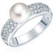 Valero Pearls Parel Ring - Sterling Zilver - Zirkonia - Wit