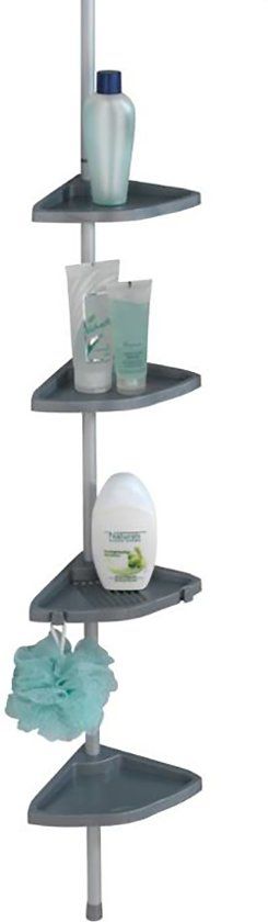 WENKO ALU-EASY - Hoekrek met telescoopstang - Zilver