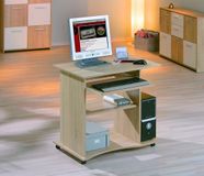Interlink SAS Interlink Computertafel Op Wielen Adda - Eik - Laptoptafel - Bruin - Spaanplaat