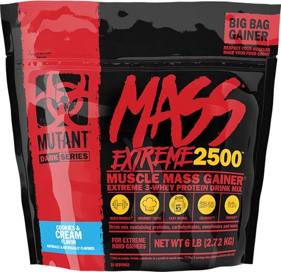 Mutant Mutant Mass XXXTREME 2500 (20lbs) Triple Chocolate - Gewichtstoename - Zonder Creatine