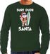 Bellatio Decorations Surf dude Santa - Fun Kersttrui sweater - groen - voor heren - Kerstkleding / Christmas outfit XXL