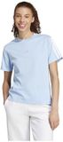 Adidas Essentials 3 Stripes Cotton T-shirt Dames Blauw L
