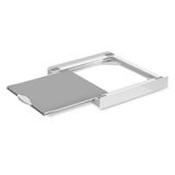 Meliconi Base Torre Evo L60 overlappingsset voor wasmachine en droger, met uittrekbare lade en veiligheidsgordel met metalen gesp, wit