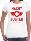 Bellatio Decorations Shoppartners Bv Nacht zuster verkleed t-shirt wit voor dames - verpleegster carnaval / feest shirt kleding / kostuum XL