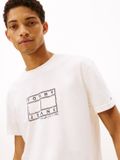 Tommy Hilfiger Tommy Jeans T-shirt Heren Korte Mouw Ronde Hals Regular Fit Katoen Logo Ancient White S
