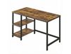 Ochama Bureau de travail, Bureau informatique, 120 x 60 x 76 cm, Table industrielle pour étude, Marron et noir