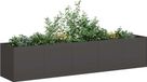Maison Exclusive - Pot de fleurs noir, 200 x 40 x 40 cm, en acier laminé à froid