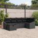 vidaXL - Canapé d'angle - 4 places - Noir - Polyrattan