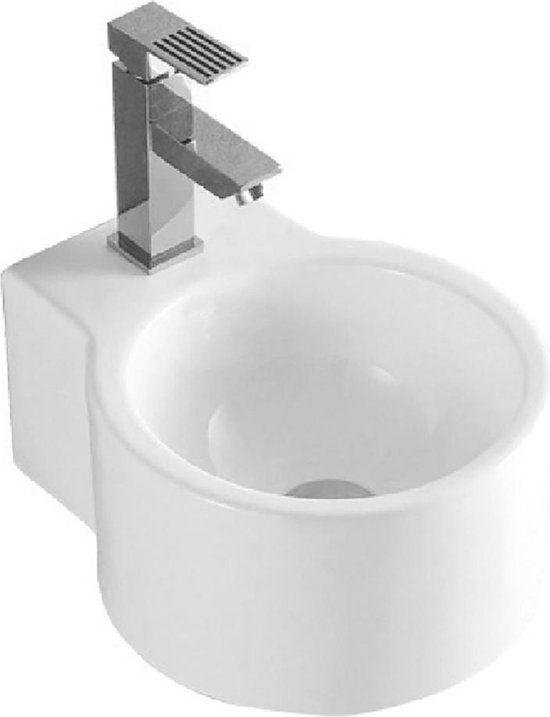 Aloni Mini Fontein Met Kraangat - 35x28x16cm - Wit