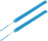 Merkloos 4x Radiatorborstels / stofborstels blauw 72 cm