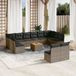 Maison Exclusive - Ensemble de jardin, 13 pièces, avec coussins, gris, en polyrotin