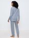 Triumph Pyjama Endless Comfort Lange Mouw Vrouwen 2 Stuks Lichtblauw Effen 50% Modal 50% Katoen Maat 42