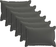 vidaXL - Kussensloop - 6 stuks - HOUTEN - Antraciet - 50 x 70 cm - Polyester