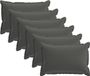 vidaXL - Kussensloop - 6 stuks - HOUTEN - Antraciet - 50 x 70 cm - Polyester
