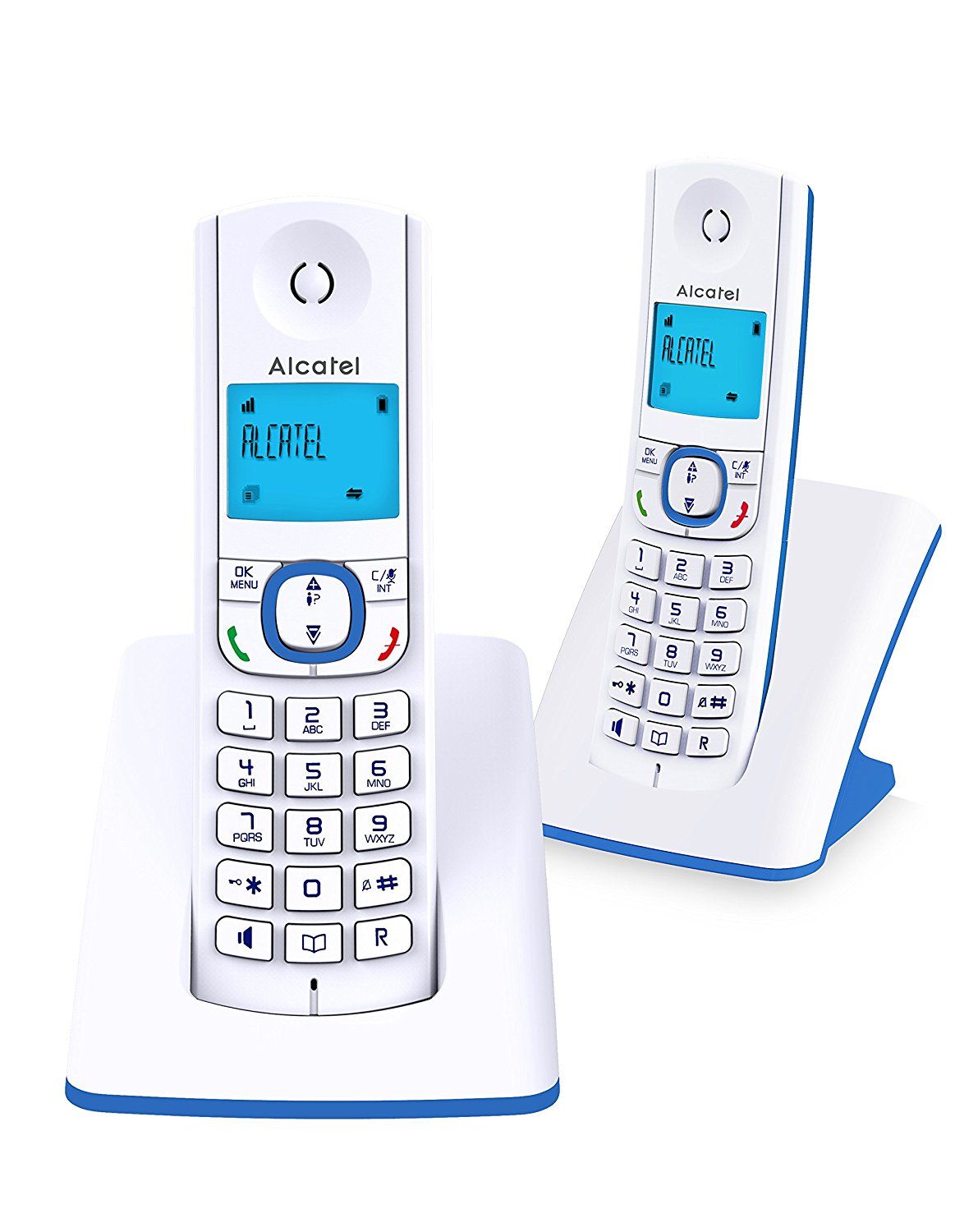 Alcatel F530 DECT Phone - Number Identification - Blue, White