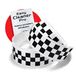 4R Quattroerre.it 10217 Checks Trim Stripes Plakband, geruit, zwart en wit, 2 stuks, 3 x 99 cm