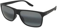 Maui Jim Pailolo 603-02 Zonnebril - Zwart, Grijs, Vierkant, Kunststof, Spiegeld, Polariserend