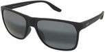 Maui Jim Pailolo 603-02 Zonnebril - Zwart, Grijs, Vierkant, Kunststof, Spiegeld, Polariserend