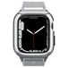 Spigen Metal Fit Pro Hoesje met Bandje Compatibel met Apple Watch Series 9/8/7 45mm - Zilver