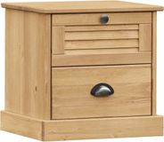 vidaXL Nachtkastje VIGO 42x35x42 cm Massief Grenenhout Bruin