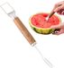 Sans marque trancheuse de pastèque, outil de découpe de fruits 2-en-1 avec fourchette | Ustensile de cuisine en acier inoxydable pour couper les fruits pour les personnes âgées et les familles