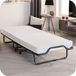 Lit d'appoint pliable avec matelas, 90x200 cm, robuste