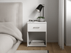Spacio Table de chevet 1 tiroir blanc