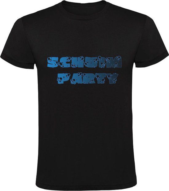 Schuim Party Heren T-shirt Zwart XL | Katoen