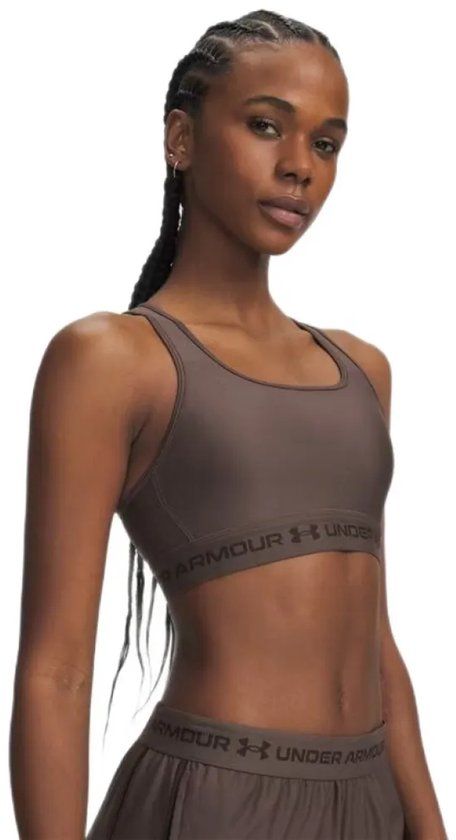 Under Armour Crossback Sportbeha Met Medium Impact Bruin M Vrouw