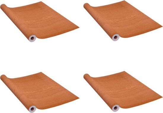 vidaXL Zelfklevende deurfolie, 4 stuks, licht eiken, 210 x 90 cm, PVC
