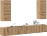 Prolenta Maison Exclusive - Sada van 4 wandmeubels voor de televisie, eikenhout "Artisan" composiethout