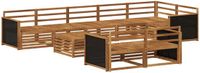 vidaXL Hoek loungeset Acacia hout Naturel 4 zitplekken