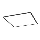 EGLO LED-paneel Moradillo, vlak plafondpaneel met Dip Switch | plafondlamp warmwit, neutraalwit, koelwit, zwart metalen frame, 60 x 60 cm