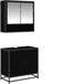 vidaXL Badkamermeubel Set 2 st Zwart Eiken 65 x 33 x 60 cm
