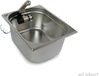 Évier inox 325x265x150 + robinet + évacuation, adapté pour bateau, yacht, caravane, food truck
