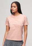 Superdry T-shirt met reliëfopdruk en relaxte pasvorm - Dames - T-shirts