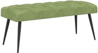 vidaXL Bank met knopen tufting Lichtgroen 110 x 40 x 46 cm Fluweel