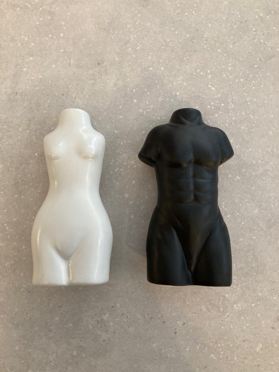 Fisura - Peper en Zout Set - Man & Vrouw - Zwart en Wit - Keramiek