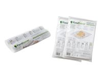 FoodSaver Set van 2 warmteverzegelde rollen 28 cm x 5,5 m + 2 x 48 zakken 20,3 x 29,2 cm voor vacuümmachines voor levensmiddelen, BPA-vrij