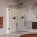 Brauer Void - Carving Douchecabine met Draaideur - Helder Glas - 90x140x200 cm - incl. Glascoating - PVD Gunmetal Geborsteld