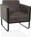 hjh OFFICE Aruba Retro Loungestoel, 1-zitter, grijs