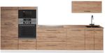 Vicco Complete keukeneenheid Fame-Line, Goudkleurig Eiken, 340 cm