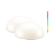 goobay Led-zonnesteen, set van 24 cm, RGB-lichtbal voor buiten, IP44, weerbestendig, zonnelamp, decoratieve lamp voor terras, balkon, tuin, sfeerverlichting met 10 lichtmodi en grondpen