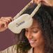 Masque de sommeil avec nom - Brodé - Satin - Beige
