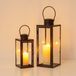 Set de 2 lanternes d'extérieur résistantes aux intempéries en métal