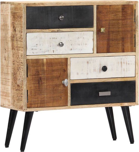 vidaXL Dressoir 70x30x78 cm Massief Mangohout Bruin