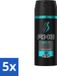 Axe Apollo Déodorant Bodyspray - 150 ml - Lot économique - 5 pièces