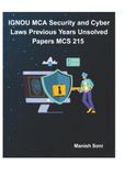 IGNOU MCA Security and Cyber Laws Previous Years Unsolved Papers MCS 215