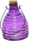Decoris Kaemingk B.V. Wespenvanger/wespenval - transparant paars - 17 cm - glas